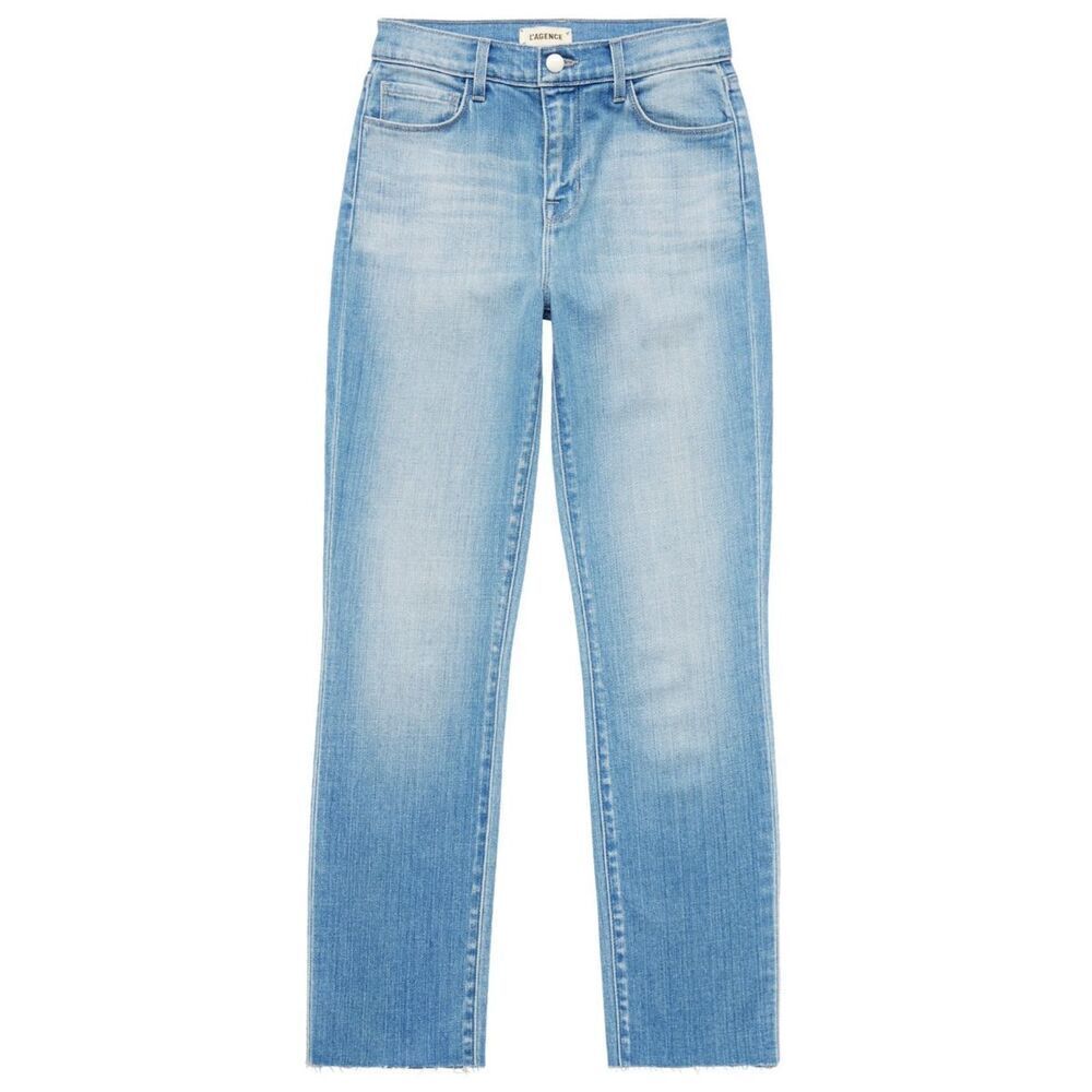 L'Agence Sada Women's Seine Light Wash Straight Leg Crop Jeans Size 32 NWOT